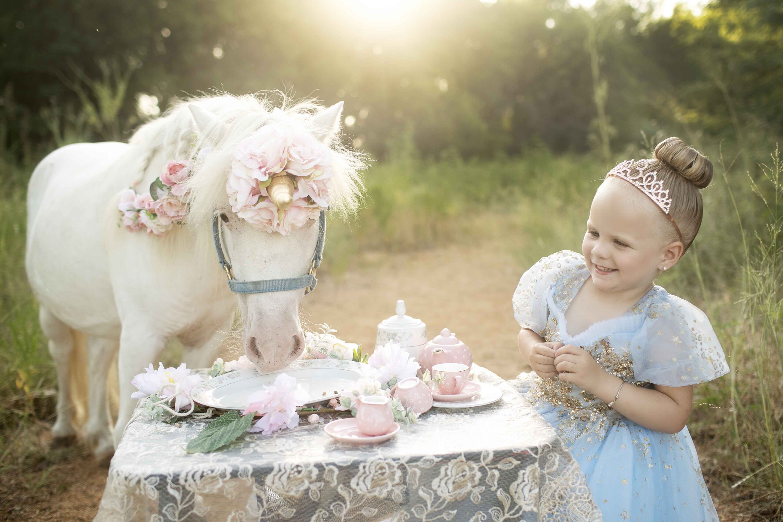 Princess Tea Party with a Unicorn