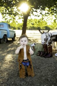 Birthday Boy with Mini horse 