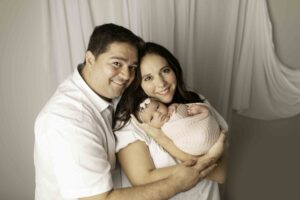 Newborn Baby Girl iwth mom and dad
