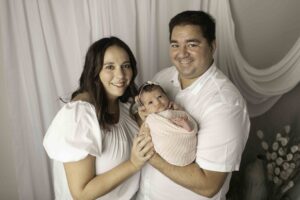 Newborn Baby Girl with mom and dad