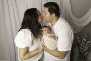 Newborn Baby Girl with mom and dad