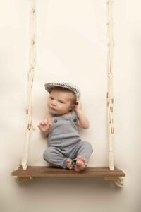 Newborn Baby Boy on the swing