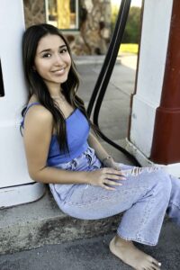 High School Senior at old gas station in Decatur, TX