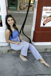 High School Senior at old gas station in Decatur, TX