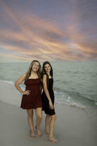 Best friends at the beach in Destin Florida in the ocean