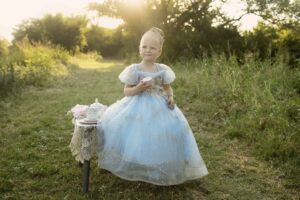 Child as a princess tea party