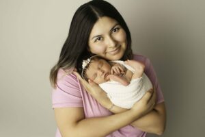 Newborn Baby Girl with Mom 
