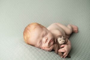 Newborn Baby Boy with Red Hair