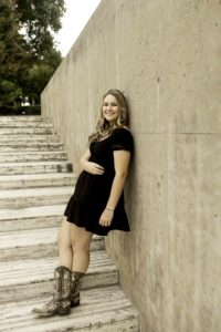 Senior Session with Girl in Fort Worth  with Cap and Gown  at kimball art museum