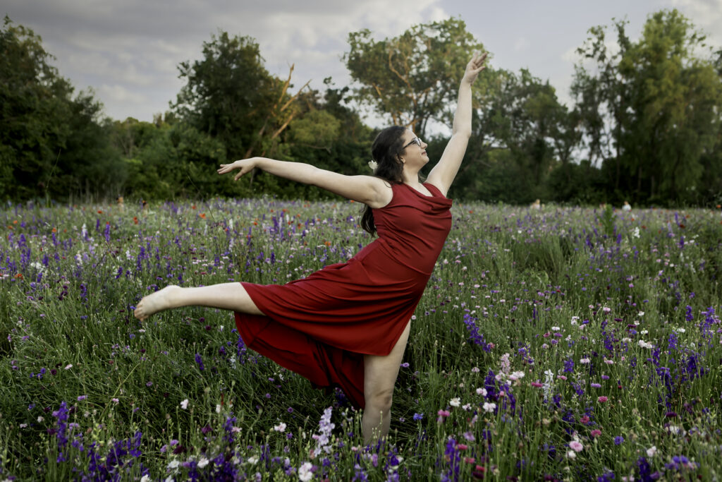 A peaceful moment among the wildflowers in Richardson, TX, captured beautifully by Chunky Monkey Photography