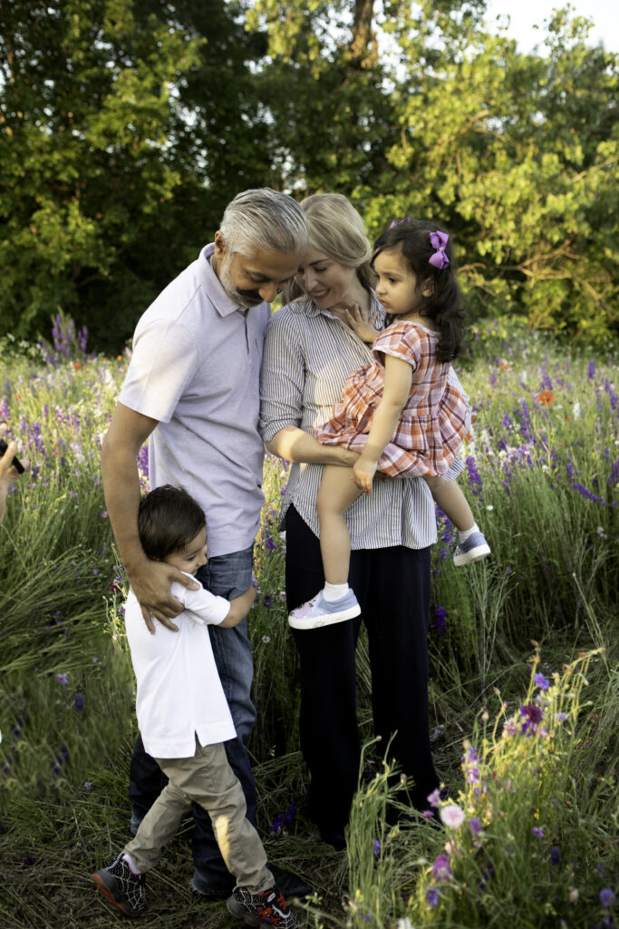 A wildflower photoshoot in Richardson, TX, showcasing the beauty of nature and the subject’s personality, beautifully captured by Chunky Monkey Photography